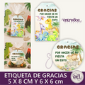 Etiquetas de agradecimiento DINO BABY 1 Año