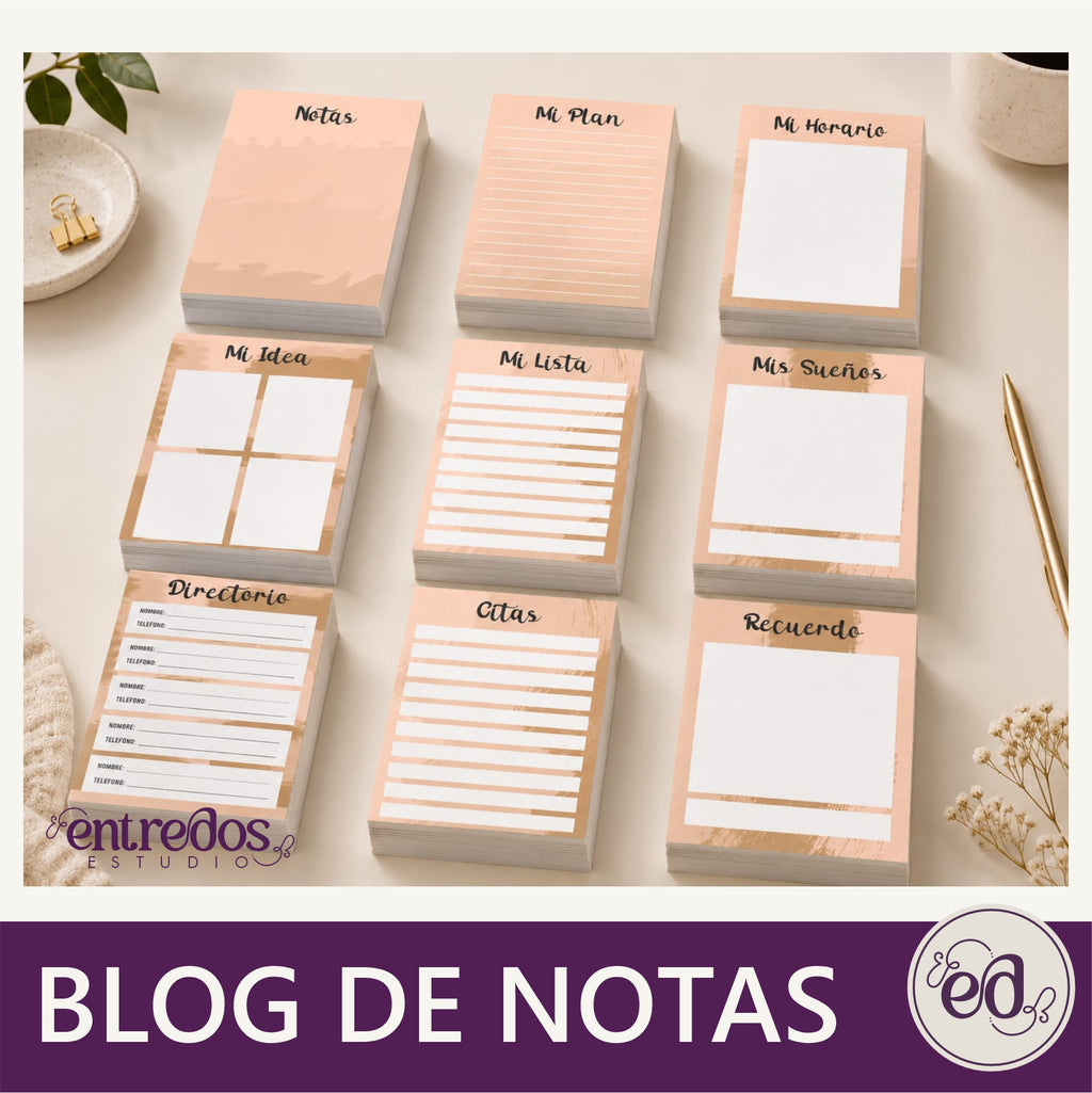 Pack Bolg de notas Vintage