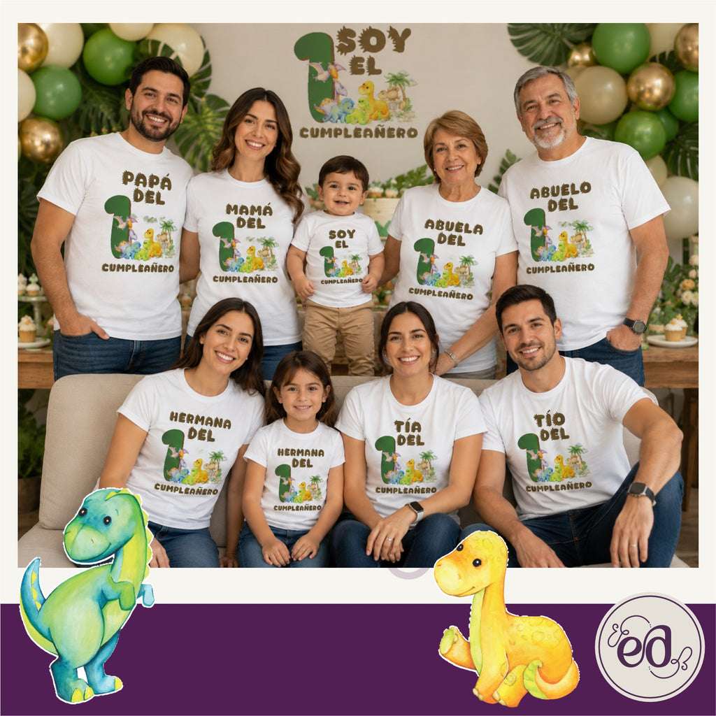 Diseño de estampado para camisas DINO BABY 1 Año