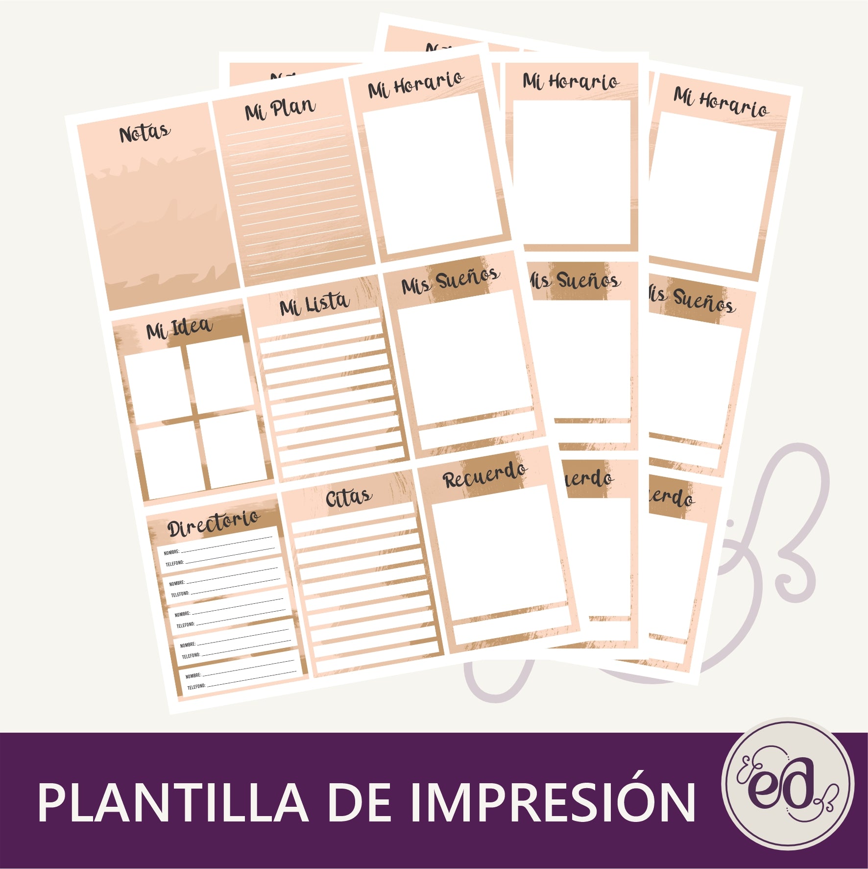 Pack Bolg de notas Vintage