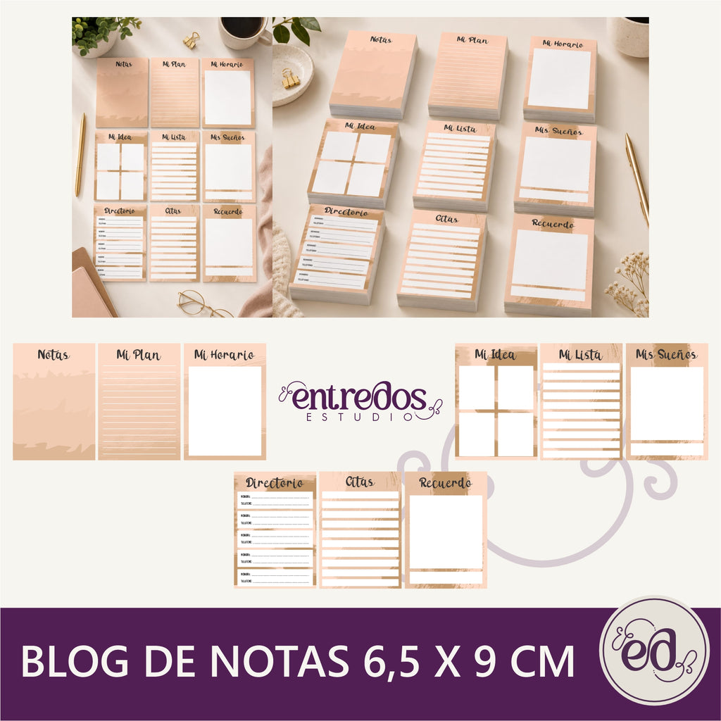Pack Bolg de notas Vintage